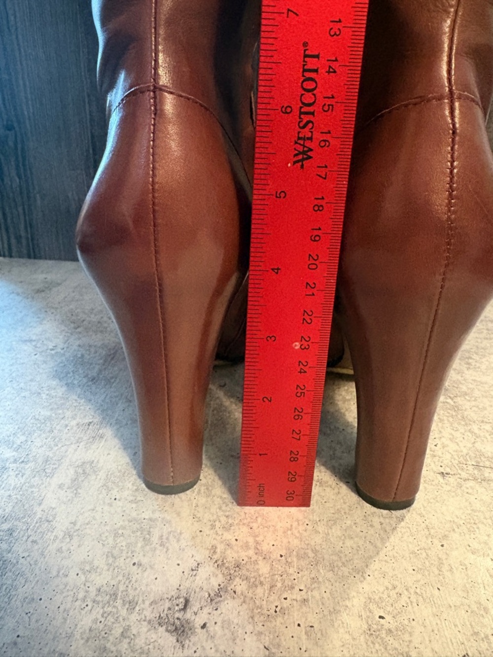 Sam Edelman Seraphina Burgundy Knee High Leather Boots Heeled Sz 10 - Picture 3 of 7